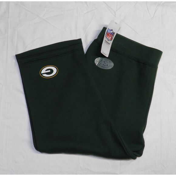 Green Bay Packers Green NFL Team Apparel Sweatpants Carpi Lenght Womens Size L - Picture 2 of 4